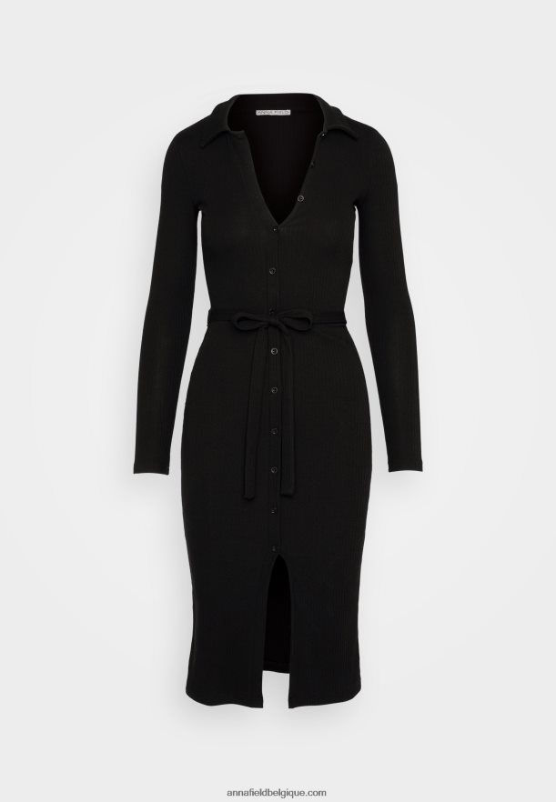 femmes robe en jersey noir Anna FieldNHH26B183