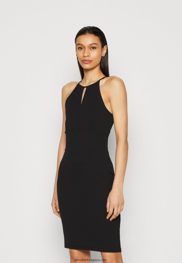 femmes robe en jersey noir Anna FieldNHH26B188