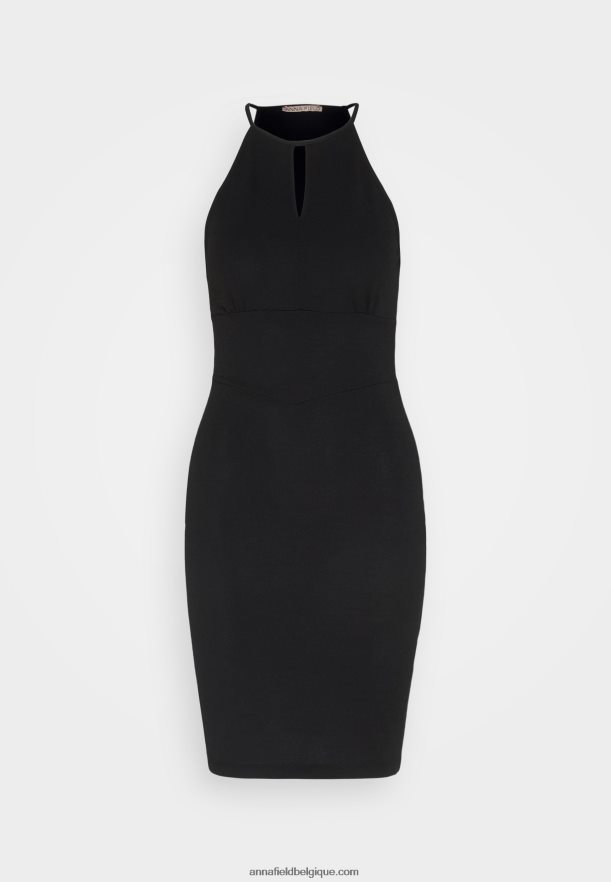 femmes robe en jersey noir Anna FieldNHH26B188