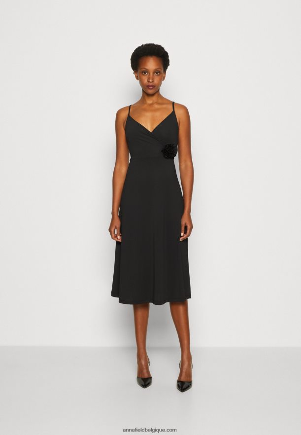 femmes robe en jersey noir Anna FieldNHH26B43
