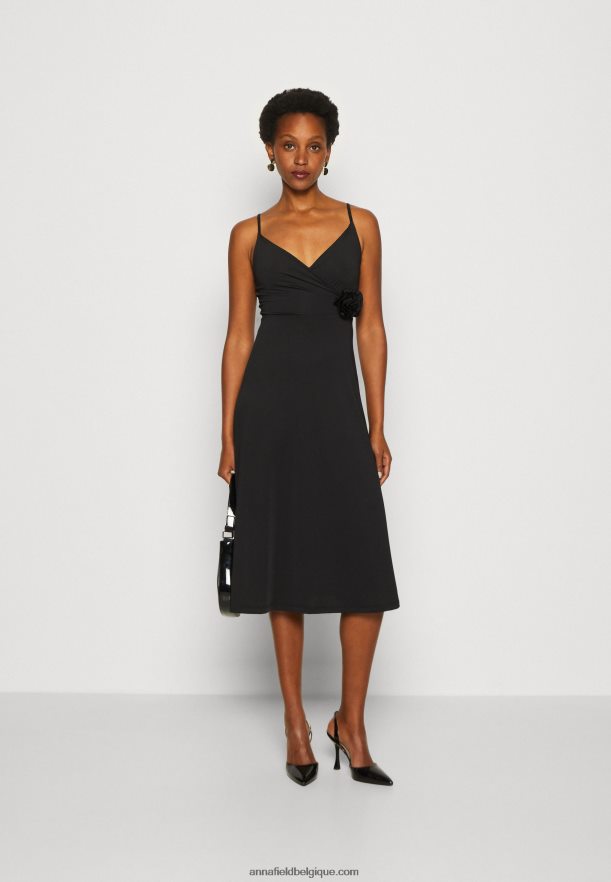 femmes robe en jersey noir Anna FieldNHH26B43