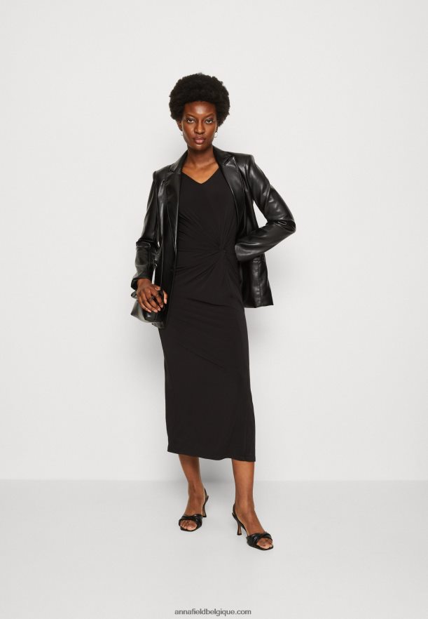 femmes robe en jersey noir Anna FieldNHH26B48