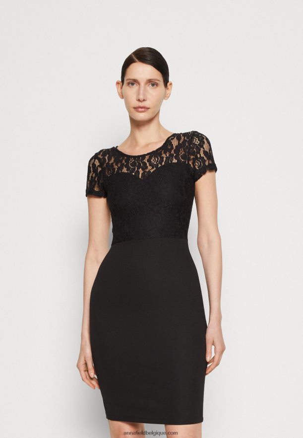 femmes robe en jersey noir Anna FieldNHH26B58