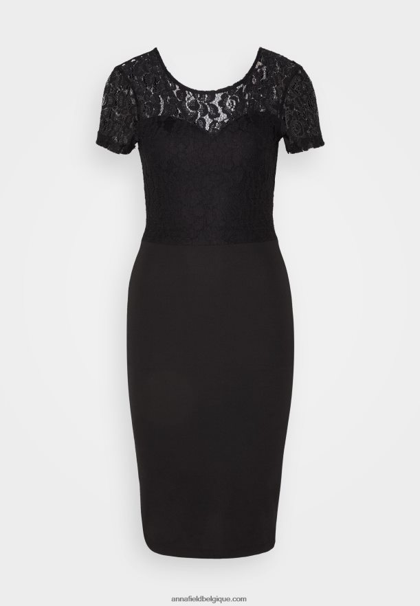 femmes robe en jersey noir Anna FieldNHH26B58