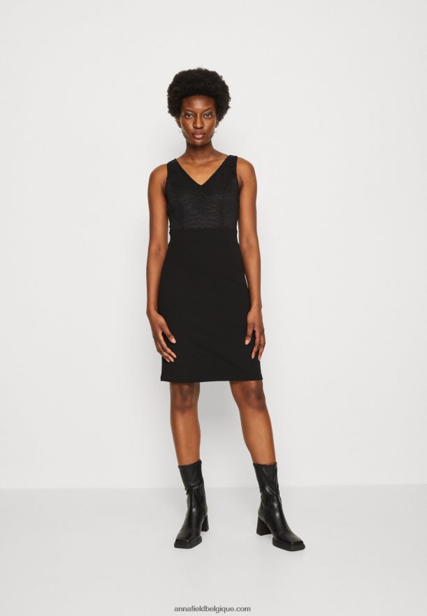 femmes robe en jersey noir Anna FieldNHH26B63