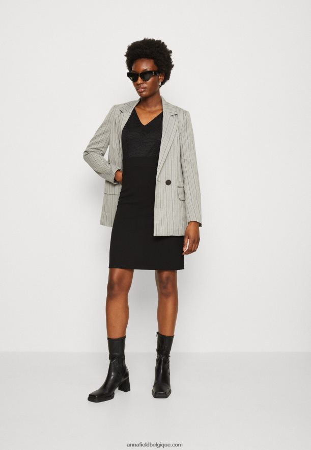 femmes robe en jersey noir Anna FieldNHH26B63
