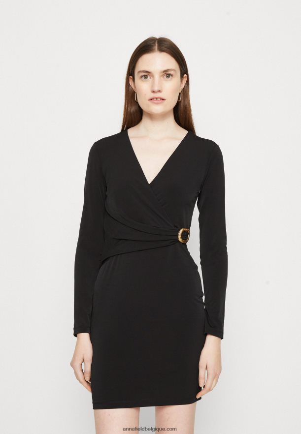 femmes robe en jersey noir Anna FieldNHH26B66