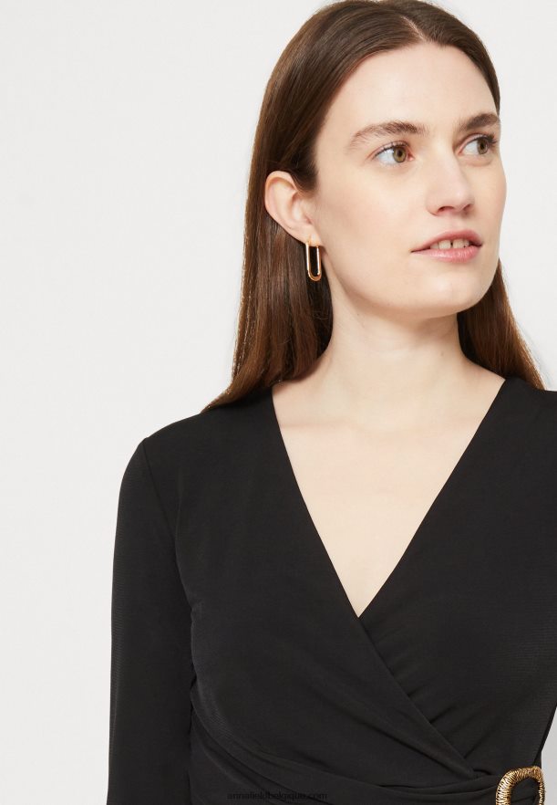 femmes robe en jersey noir Anna FieldNHH26B66