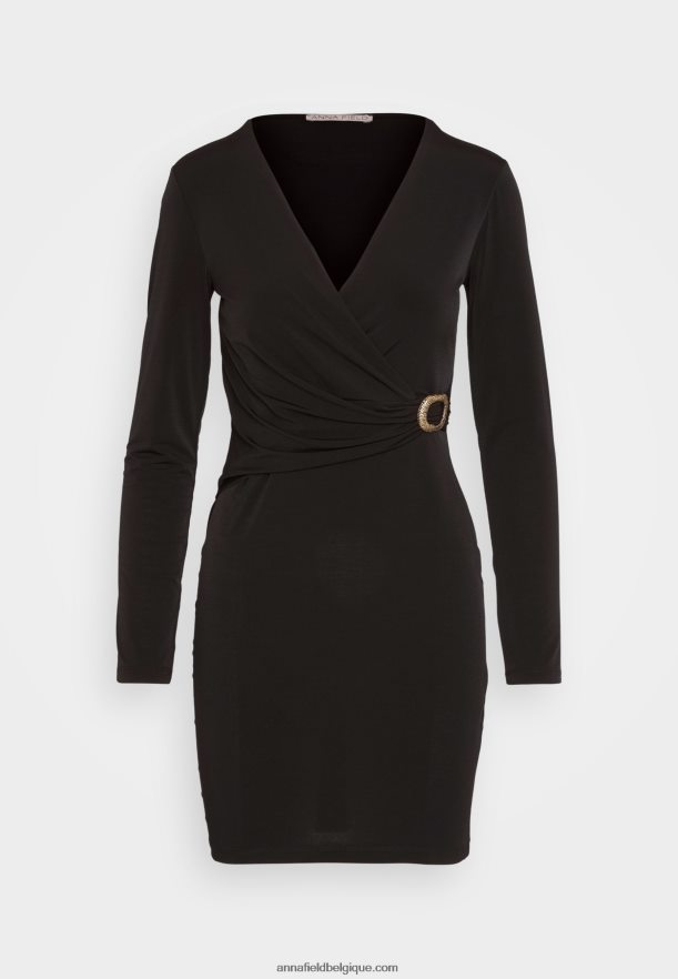femmes robe en jersey noir Anna FieldNHH26B66