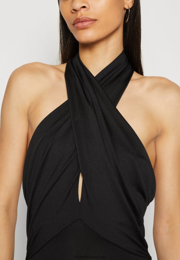 femmes robe en jersey noir Anna FieldNHH26B77