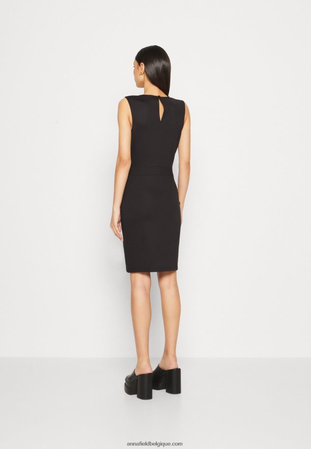 femmes robe en jersey noir/blanc Anna FieldNHH26B106