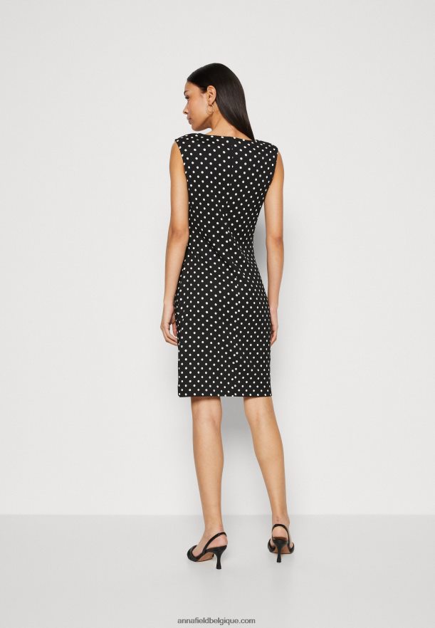 femmes robe en jersey noir/blanc Anna FieldNHH26B108