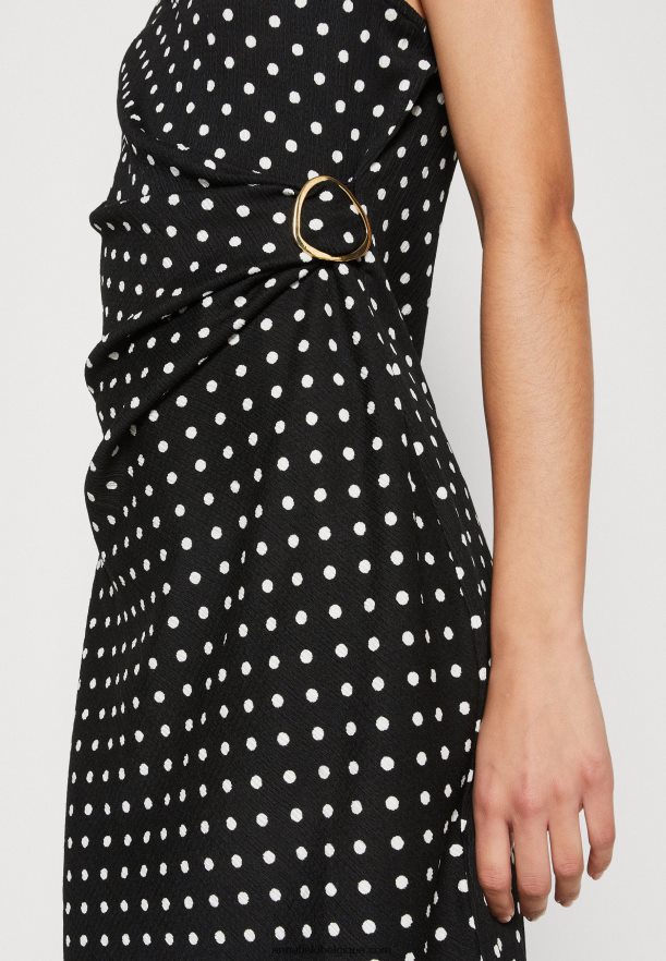 femmes robe en jersey noir/blanc Anna FieldNHH26B108