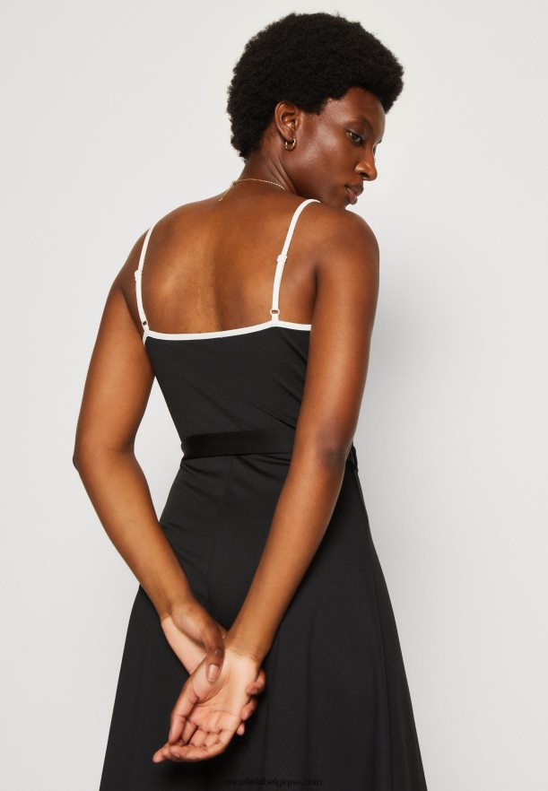 femmes robe en jersey noir/blanc Anna FieldNHH26B115