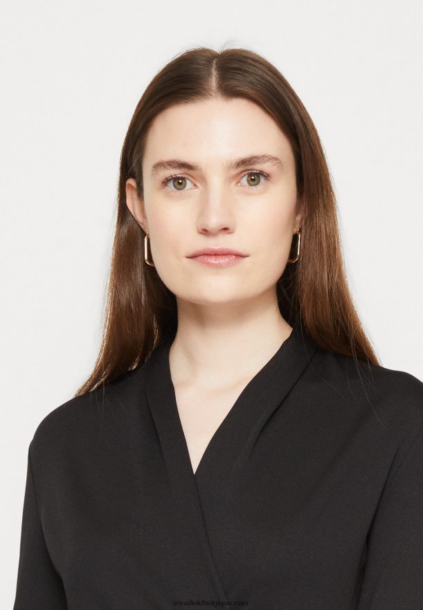 femmes robe en jersey noir/blanc Anna FieldNHH26B130