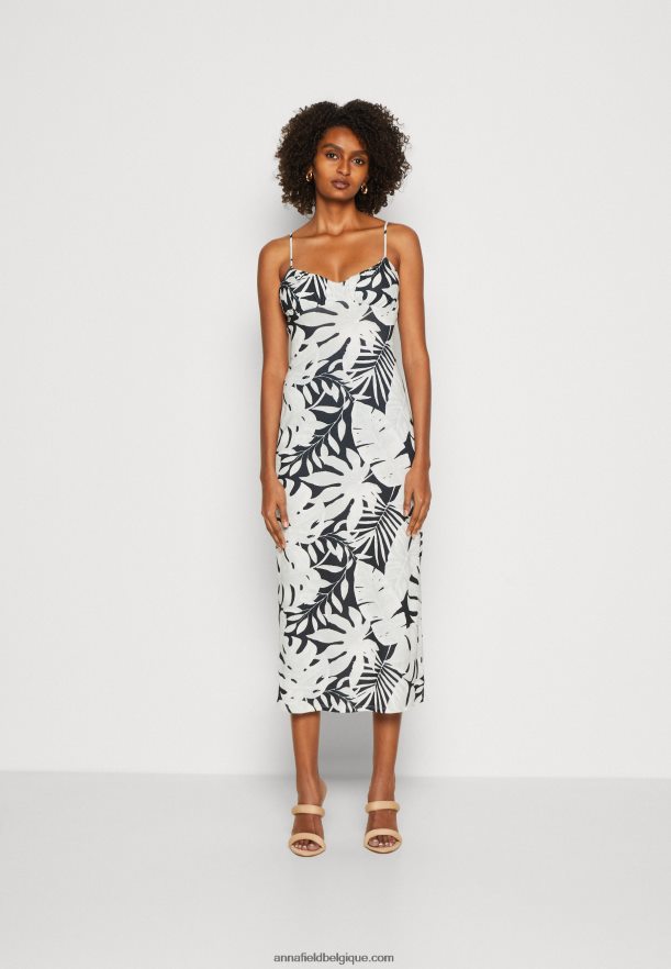 femmes robe en jersey noir/blanc Anna FieldNHH26B164