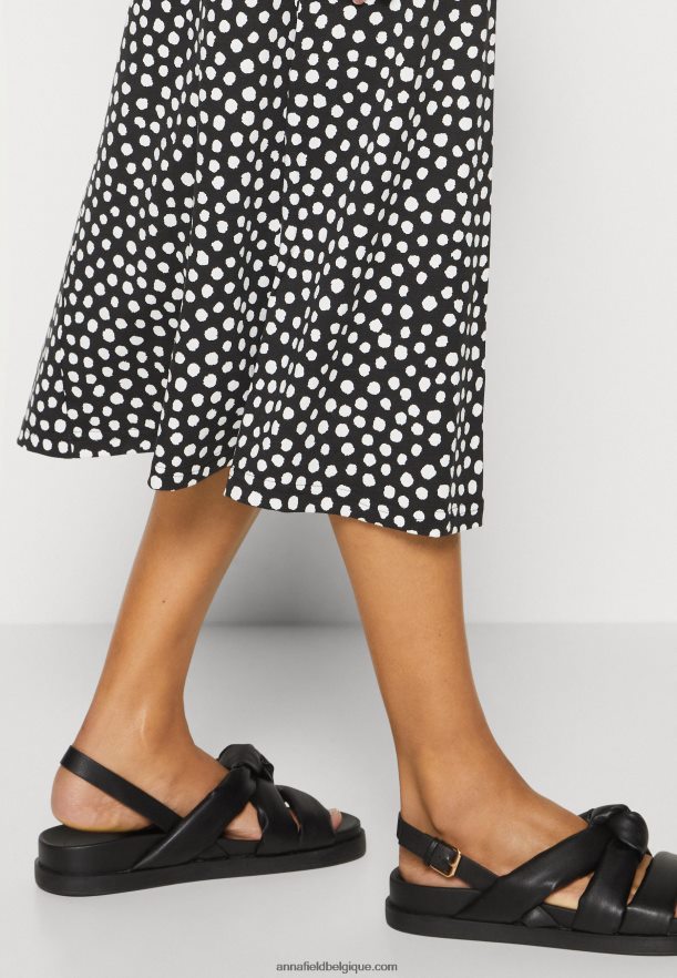 femmes robe en jersey noir/blanc Anna FieldNHH26B171