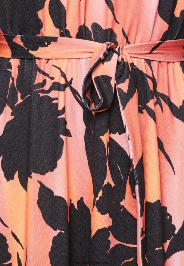 femmes robe en jersey noir/orange Anna FieldNHH26B47