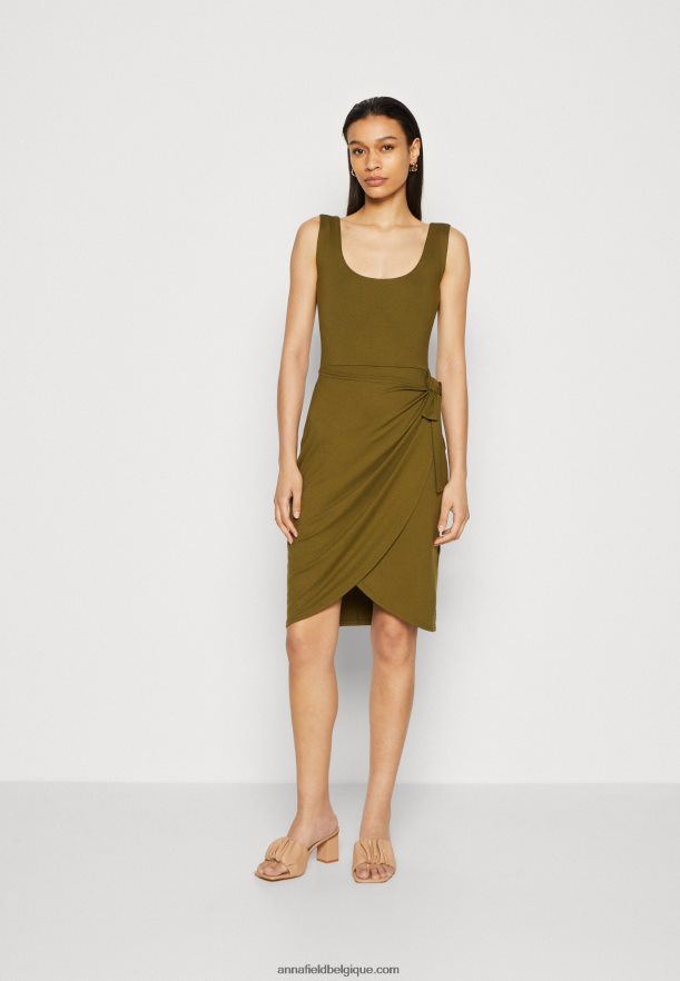 femmes robe en jersey olive Anna FieldNHH26B97