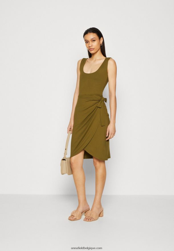 femmes robe en jersey olive Anna FieldNHH26B97