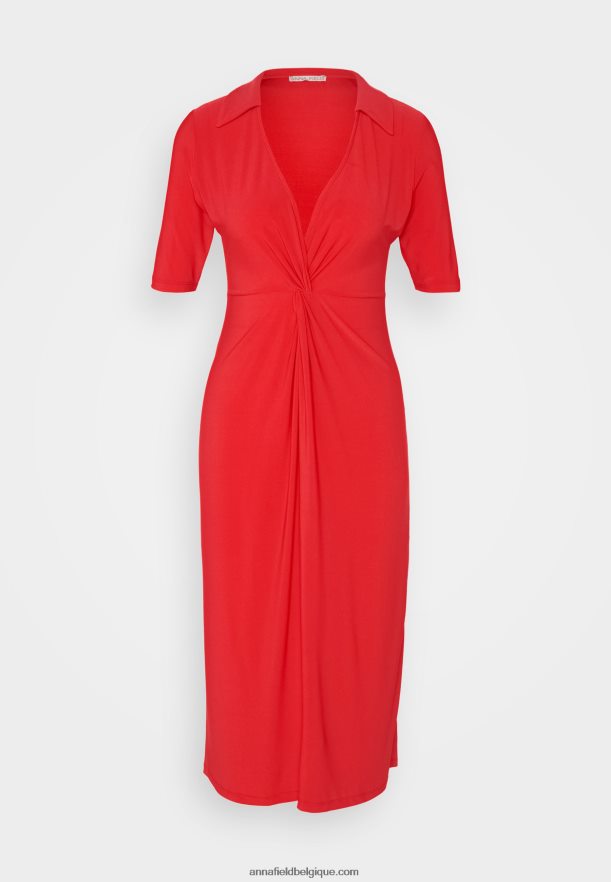 femmes robe en jersey rouge Anna FieldNHH26B142