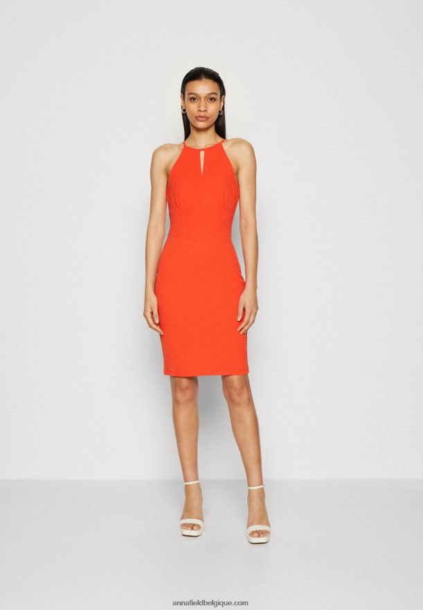 femmes robe en jersey rouge Anna FieldNHH26B152
