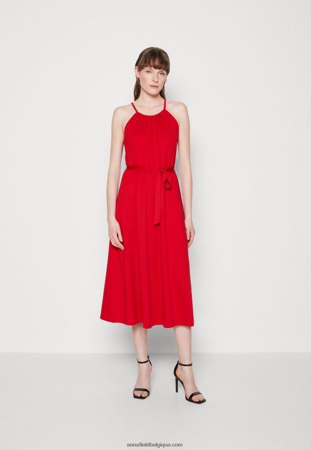 femmes robe en jersey rouge Anna FieldNHH26B52