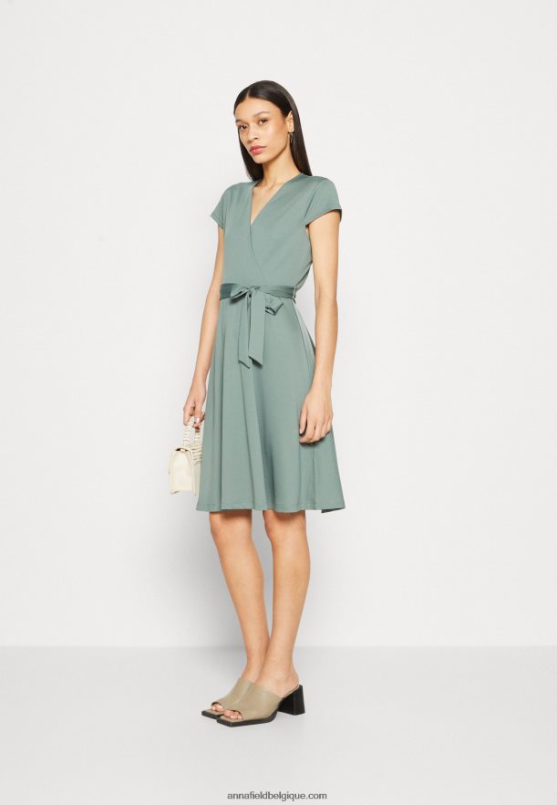femmes robe en jersey vert Anna FieldNHH26B112