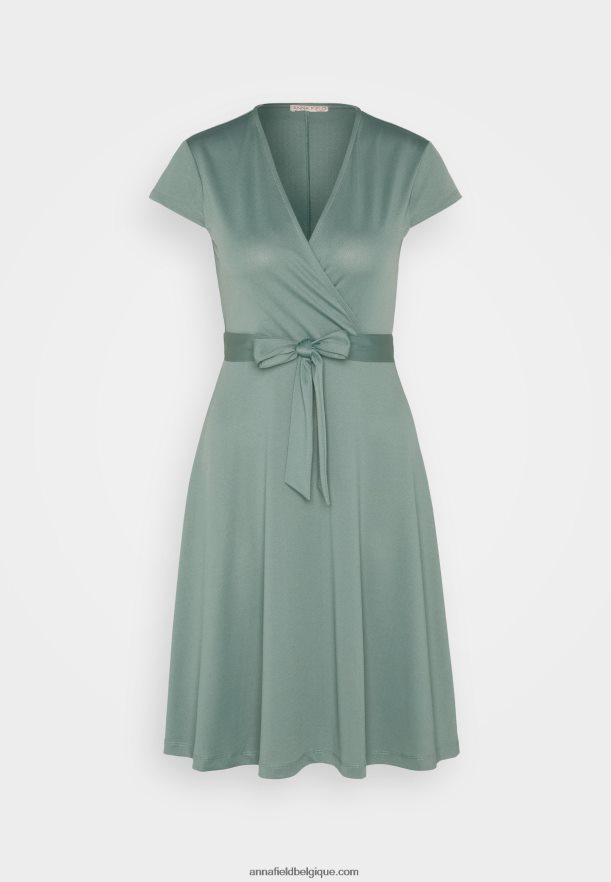 femmes robe en jersey vert Anna FieldNHH26B112