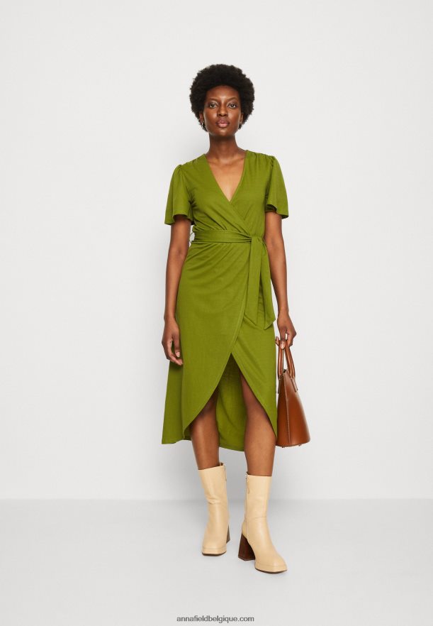 femmes robe en jersey vert Anna FieldNHH26B138