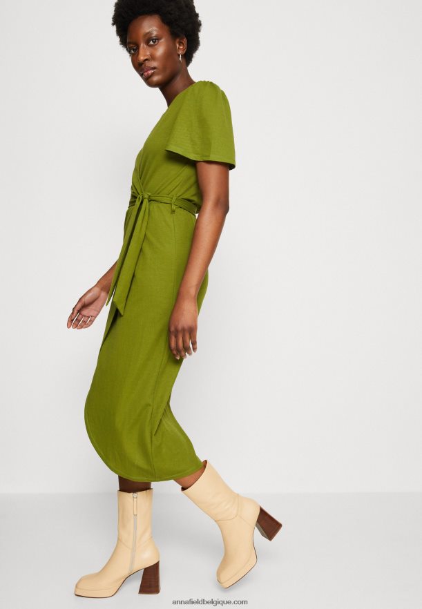 femmes robe en jersey vert Anna FieldNHH26B138