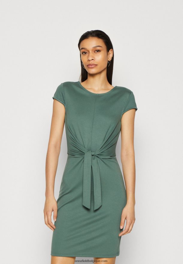 femmes robe en jersey vert Anna FieldNHH26B175