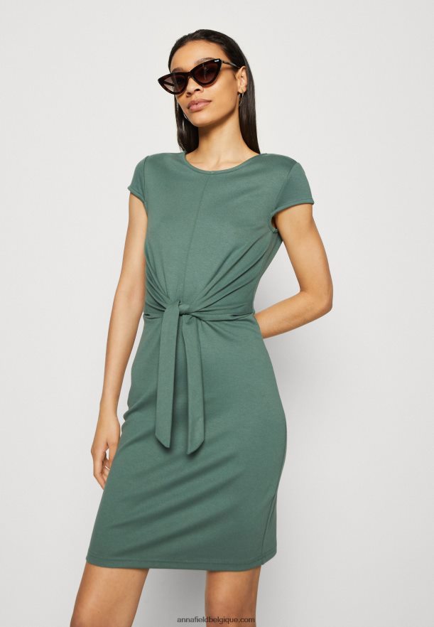 femmes robe en jersey vert Anna FieldNHH26B175