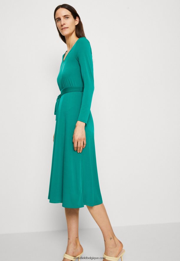 femmes robe en jersey vert Anna FieldNHH26B180