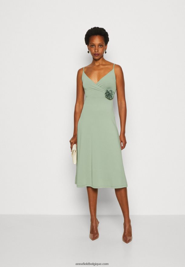 femmes robe en jersey vert Anna FieldNHH26B42