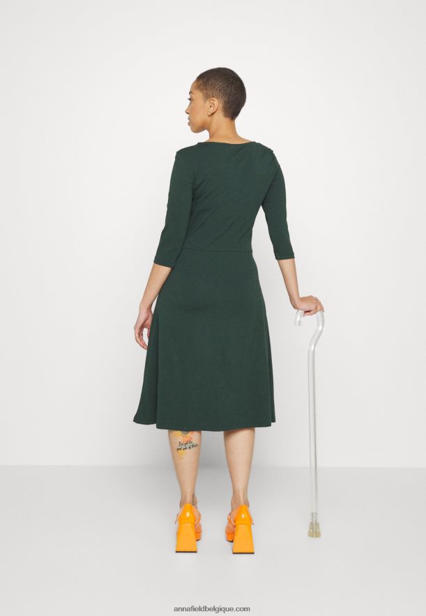 femmes robe en jersey vert foncé Anna FieldNHH26B190