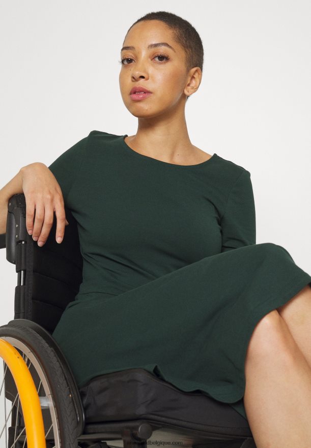 femmes robe en jersey vert foncé Anna FieldNHH26B190