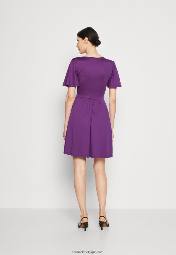 femmes robe en jersey violet Anna FieldNHH26B148
