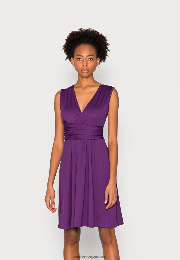 femmes robe en jersey violet Anna FieldNHH26B170