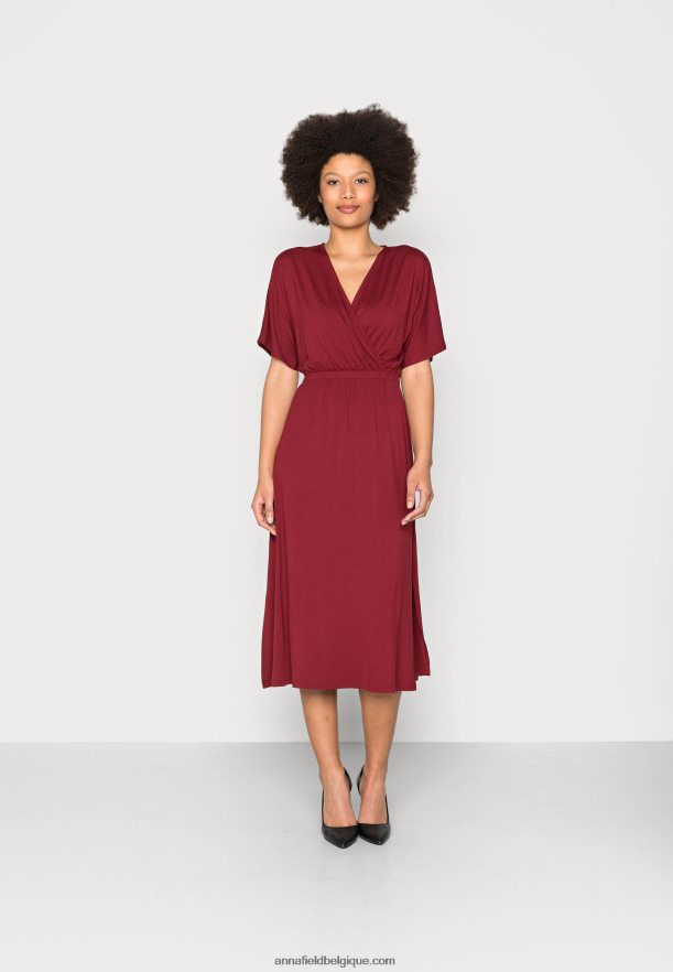 femmes robe jersey bordeaux Anna FieldNHH26B118