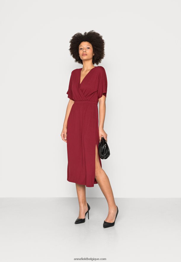 femmes robe jersey bordeaux Anna FieldNHH26B118