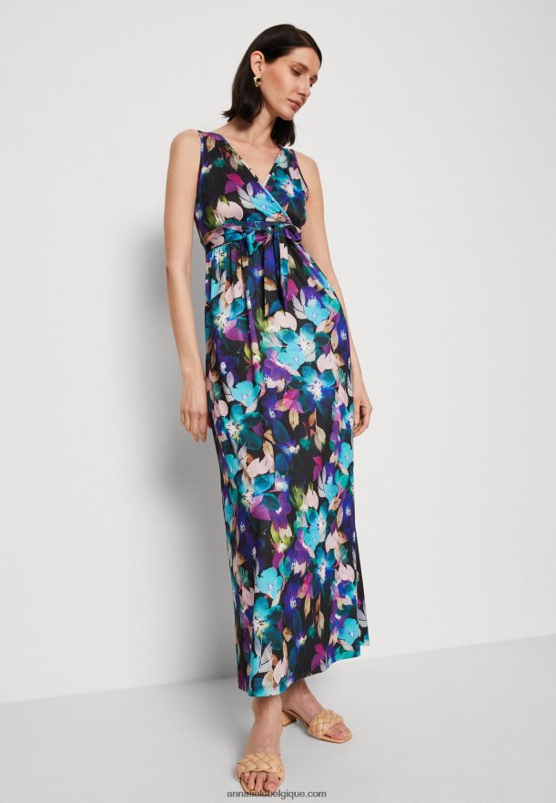 femmes robe longue noir/bleu/multicolore Anna FieldNHH26B135