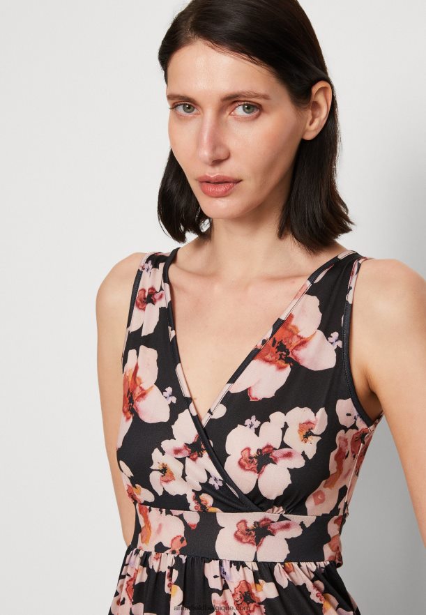 femmes robe longue noir/rose/multicolore Anna FieldNHH26B141