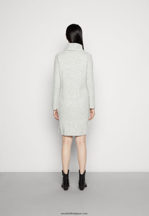 femmes robe pull gris clair chiné Anna FieldNHH26B213