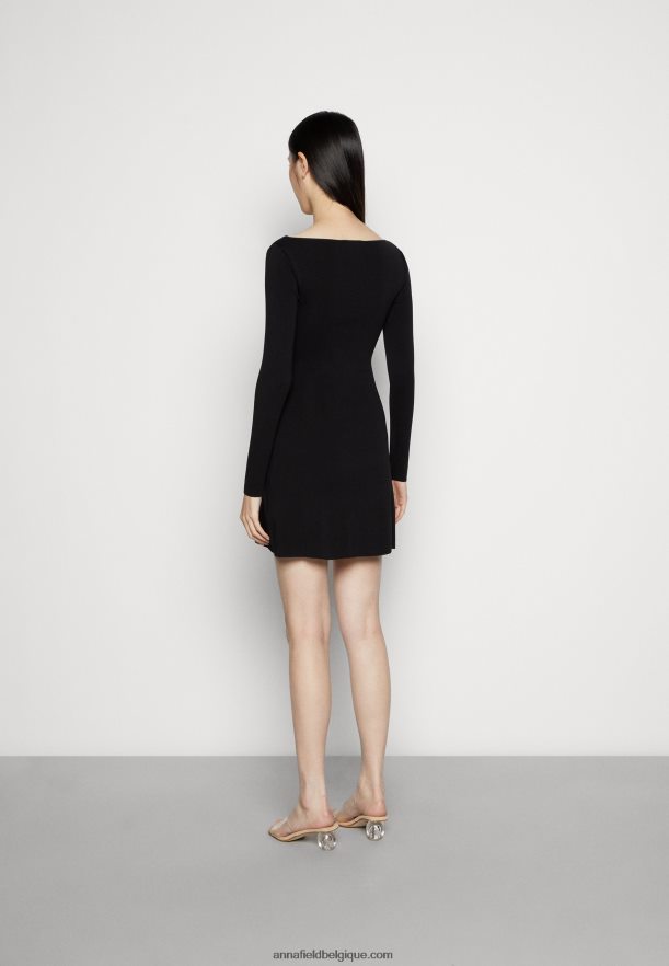 femmes robe pull noire Anna FieldNHH26B236