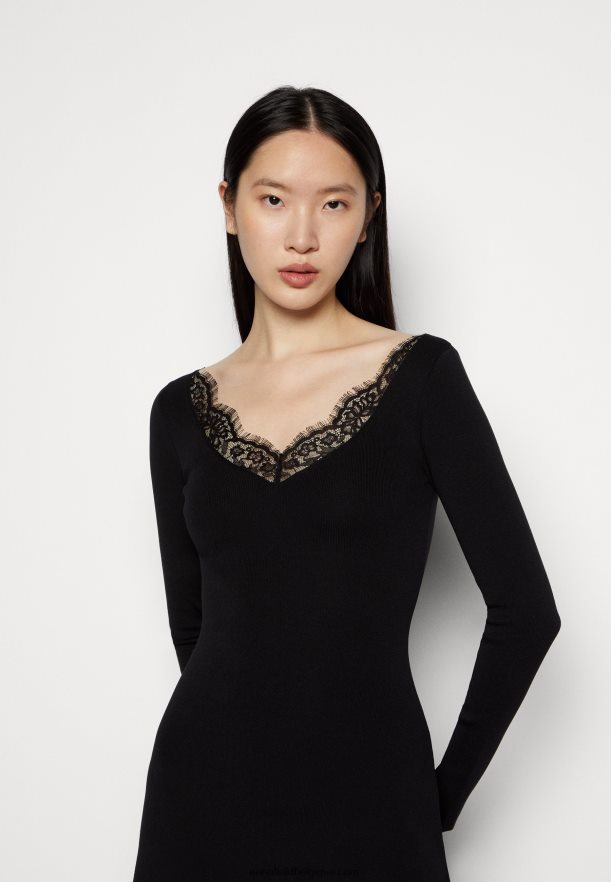 femmes robe pull noire Anna FieldNHH26B236