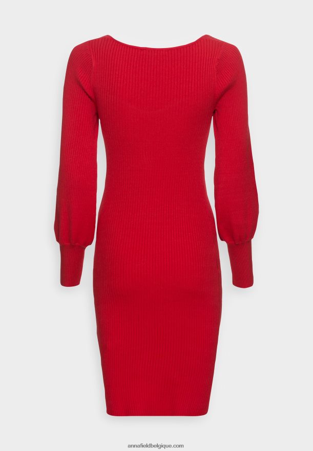 femmes robe pull rouge Anna FieldNHH26B194