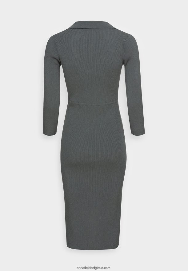 femmes robe pull verte Anna FieldNHH26B233