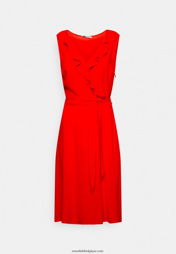femmes volant robe mi-longue robe de jour rouge Anna FieldNHH26B4