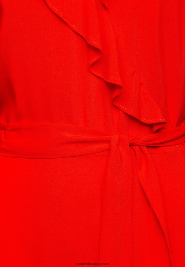 femmes volant robe mi-longue robe de jour rouge Anna FieldNHH26B4
